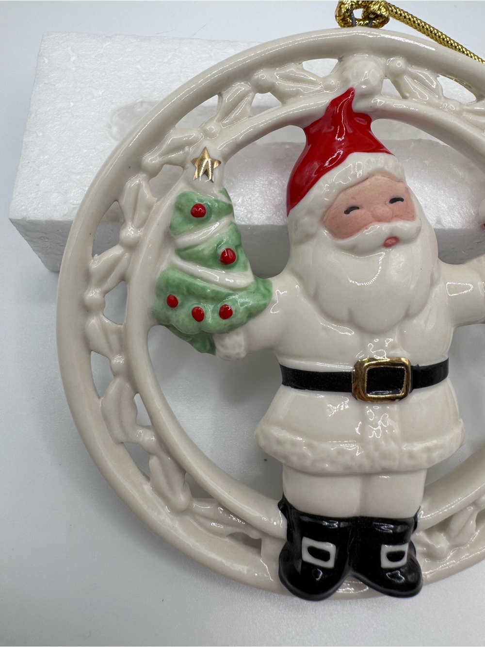NIB Lenox Round Santa Ornament - Picture 3 of 10